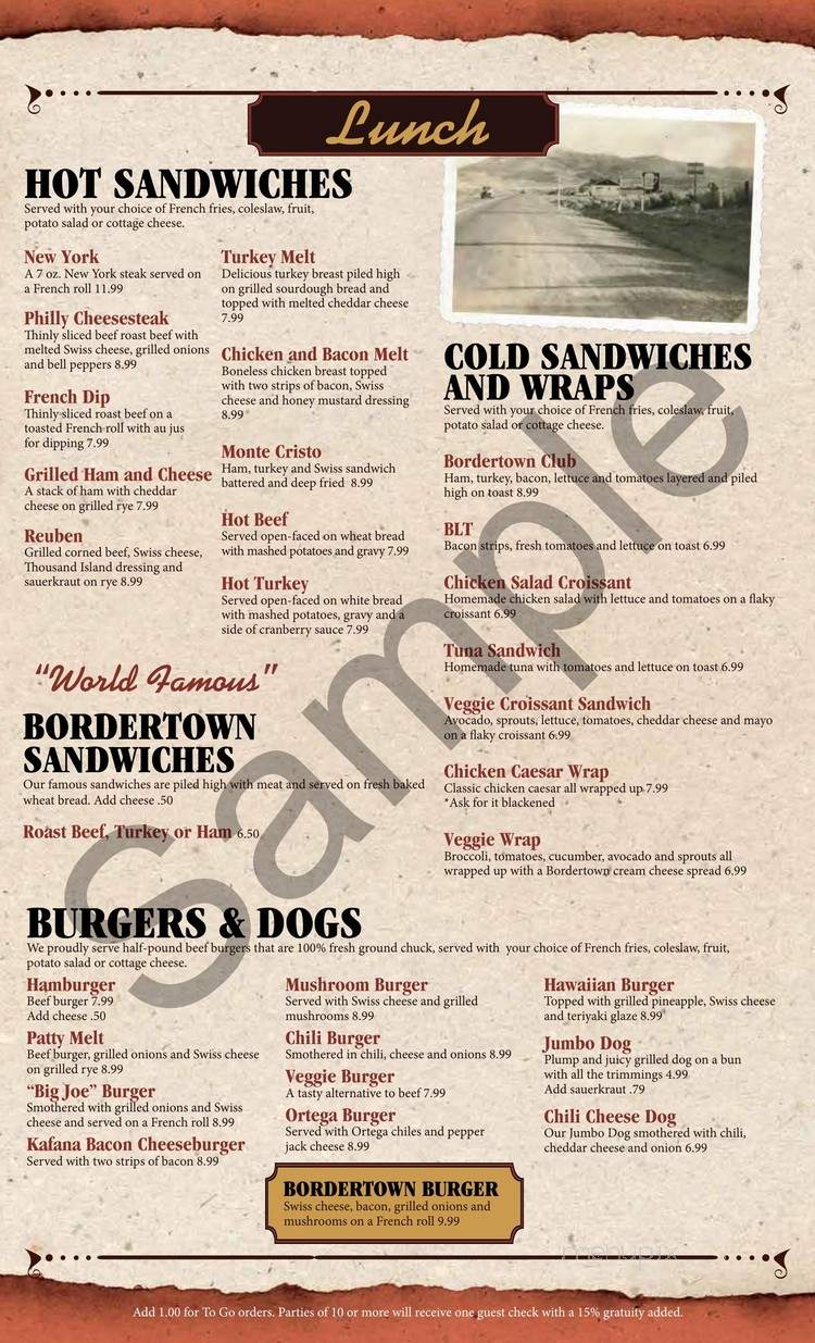 Bordertown Reno - Reno, NV menu_pic