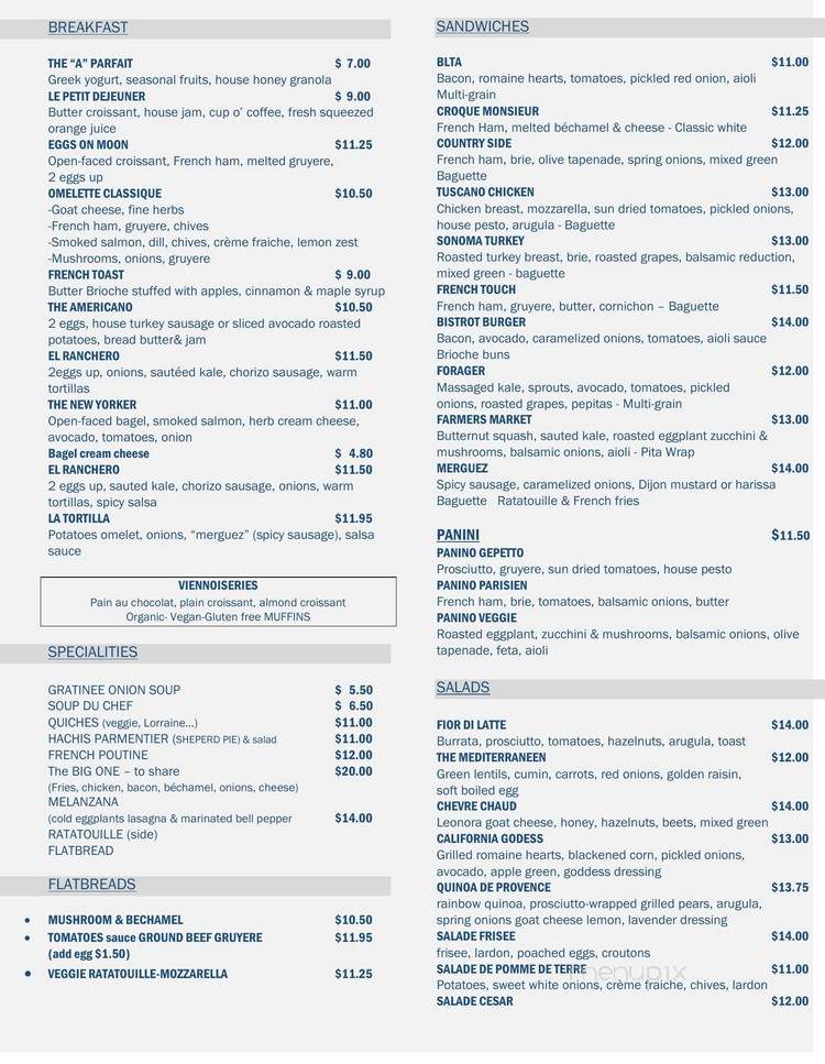 Atmosphere Mar Vista - Los Angeles, CA menu_pic