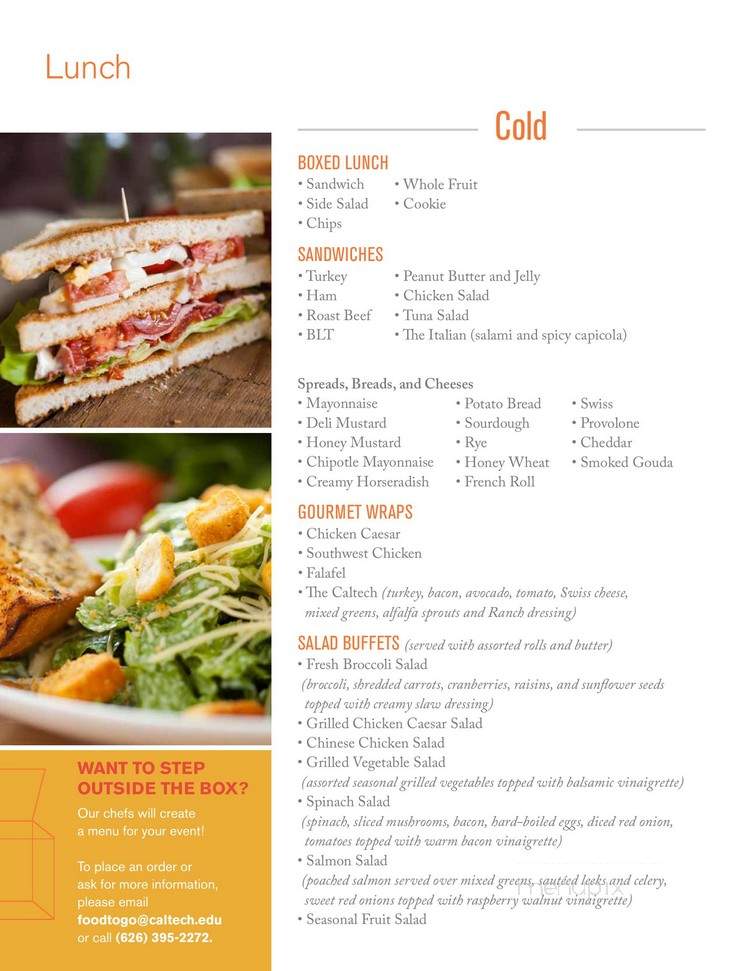 Cafe at Broad - Pasadena, CA menu_pic