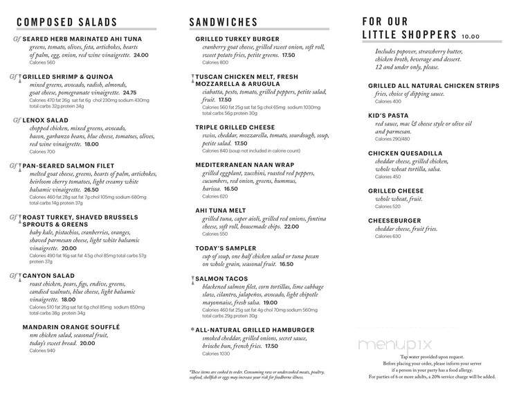 Neiman Marcus Cafe - Canoga Park, CA menu_pic