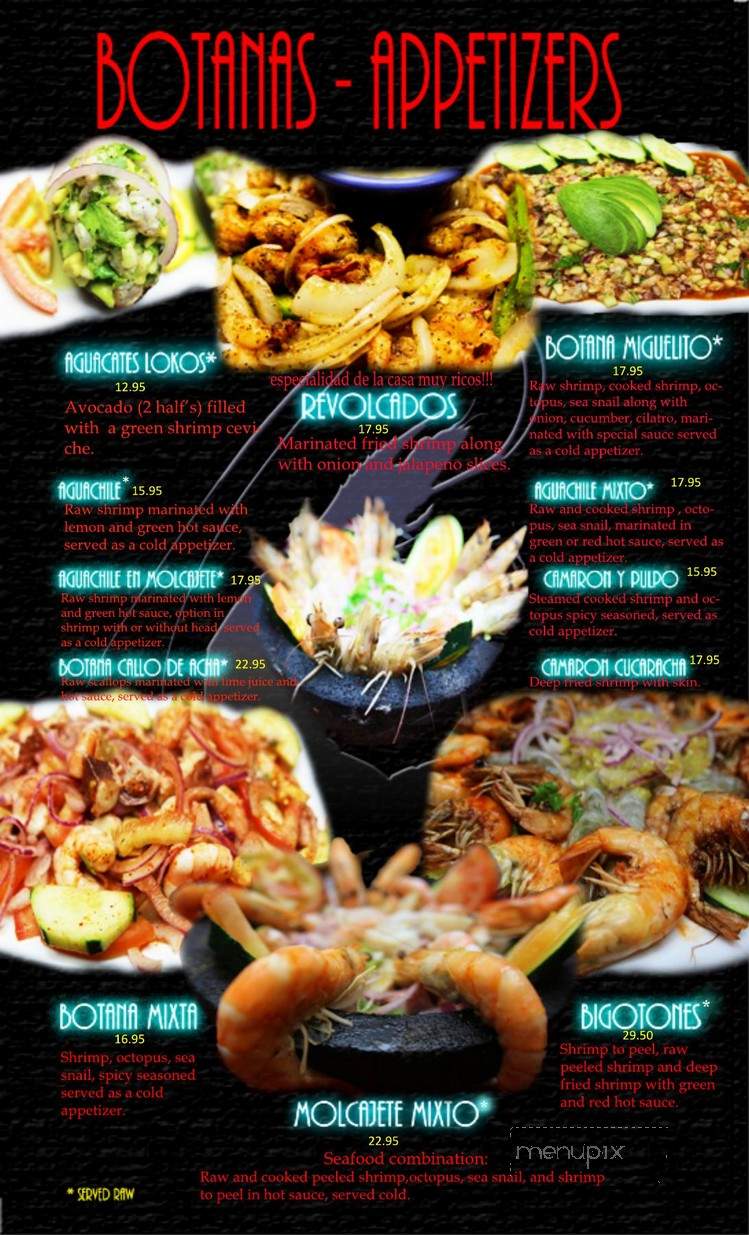 Mariscos El Camaron - Calexico, CA menu_pic