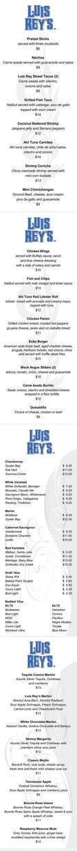 Luis Rey's - Pala, CA menu_pic