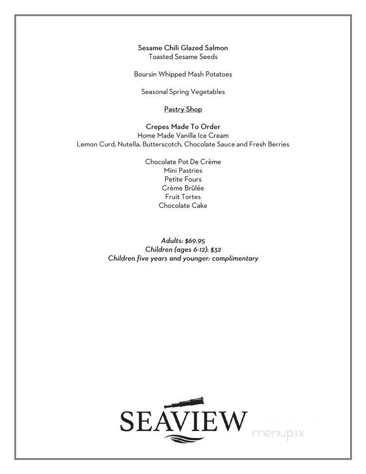 Seaview Restaurant - San Diego, CA menu_pic