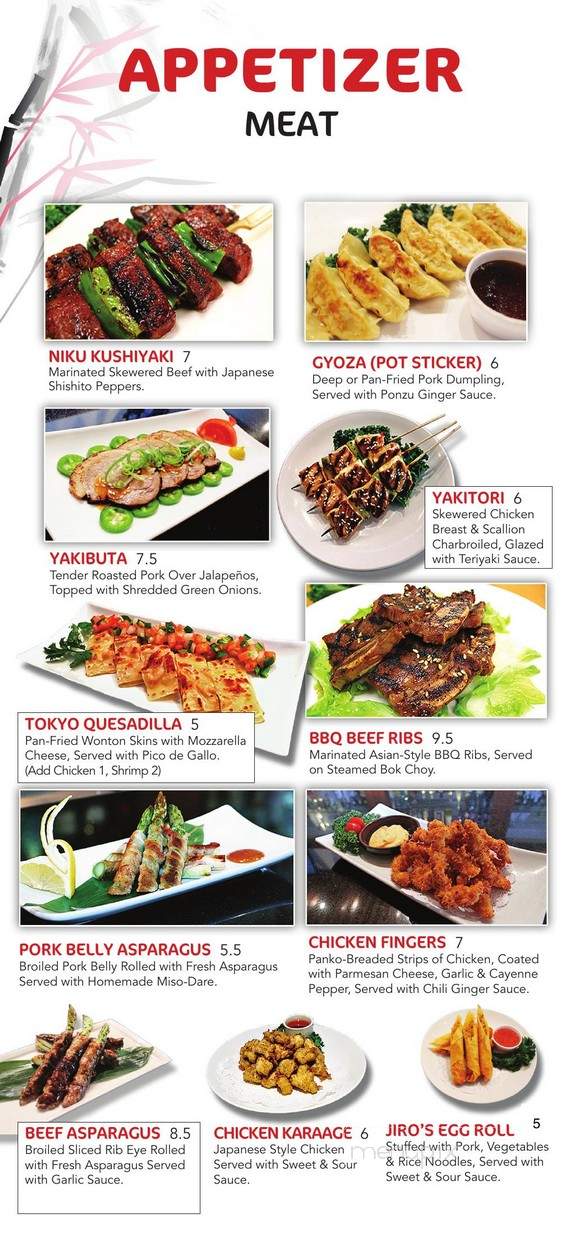 Jiro's Japanese Restaurant - San Bernardino, CA menu_pic