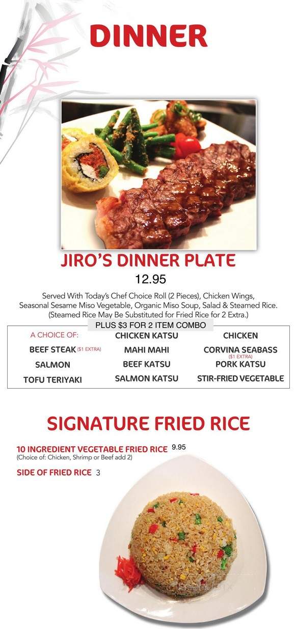 Jiro's Japanese Restaurant - San Bernardino, CA menu_pic