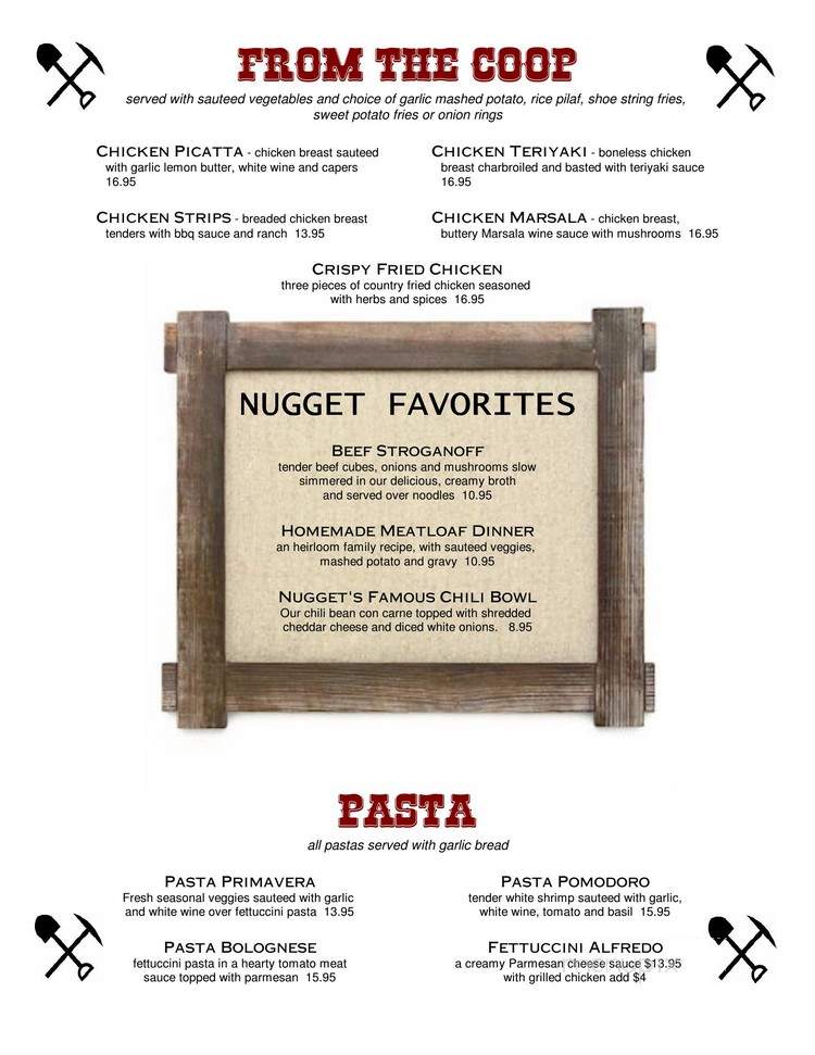 The Nugget Bar and Grill - Santa Barbara, CA menu_pic