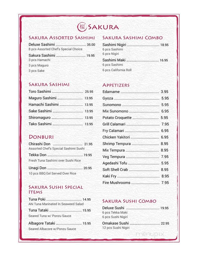 Sakura Sushi - Fairfield, CA menu_pic