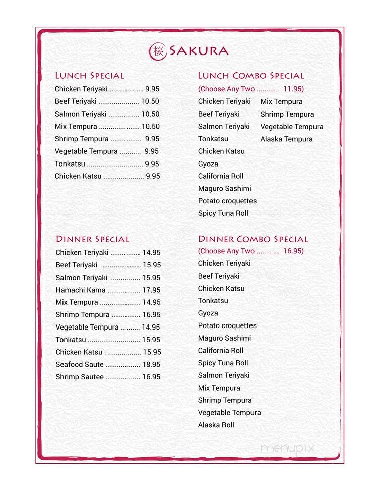 Sakura Sushi - Fairfield, CA menu_pic
