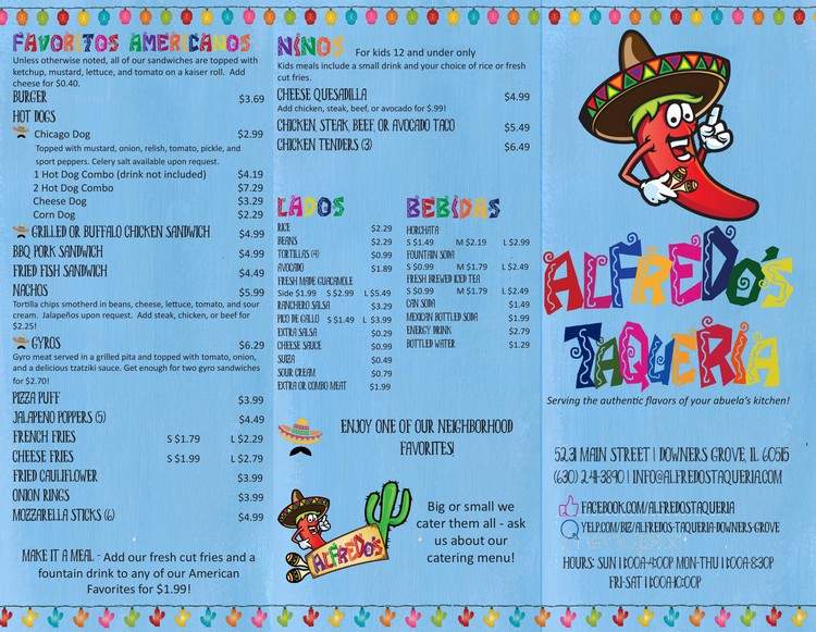 Alfredo's Taqueria - Newark, CA menu_pic
