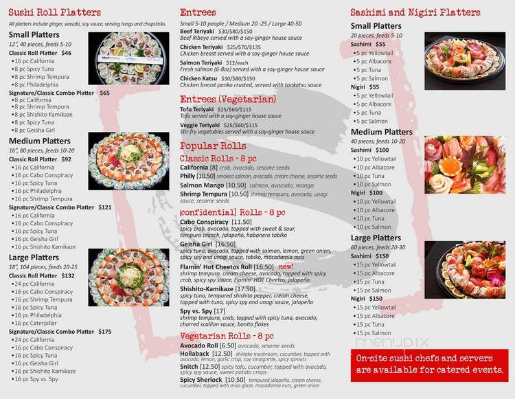 Sushi Randy Catering - Campbell, CA menu_pic