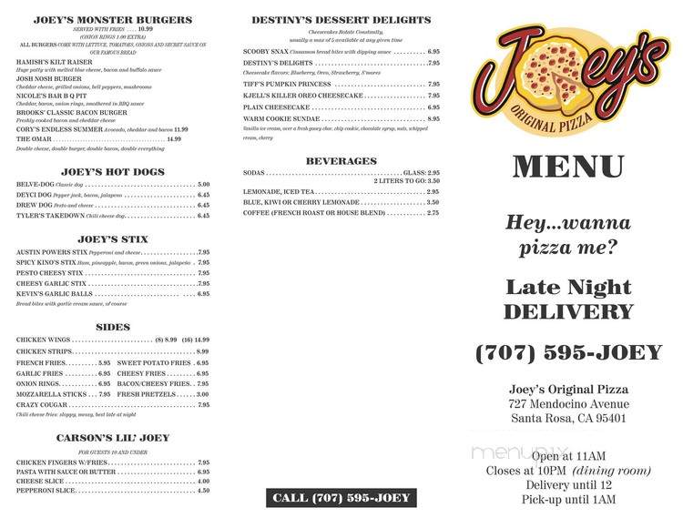 Joey's Original Pizza - Santa Rosa, CA