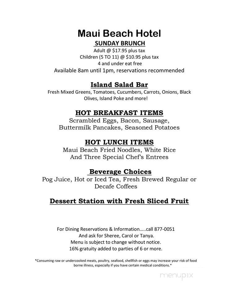 Rainbow Terrace Restaurant - Kahului, HI menu_pic