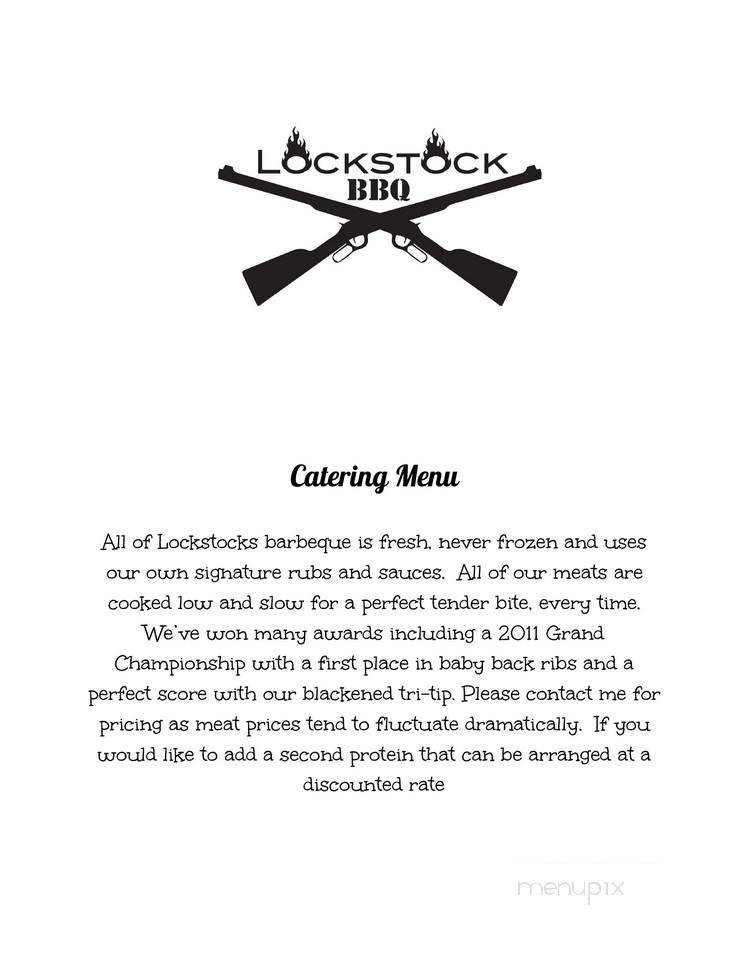 Lockstock Barbecue - The Dalles, OR menu_pic