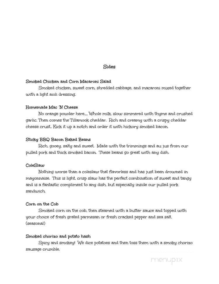 Lockstock Barbecue - The Dalles, OR menu_pic