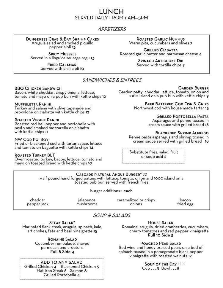 Jantzen Beach Bar & Grill - Portland, OR menu_pic