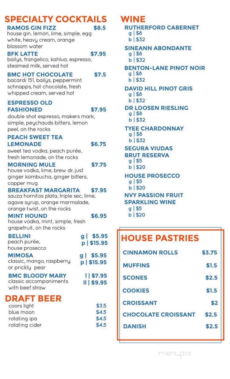Brick & Mortar Cafe - Albany, OR menu_pic