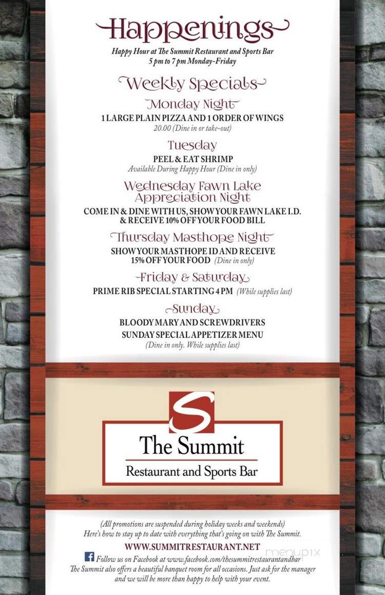 Summit Restaurant and Grill Room - Lackawaxen, PA