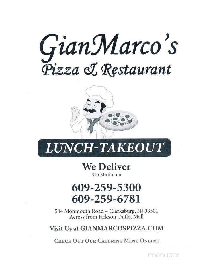 Gianmarcos Pizzeria-Restaurant - Millstone Township, NJ