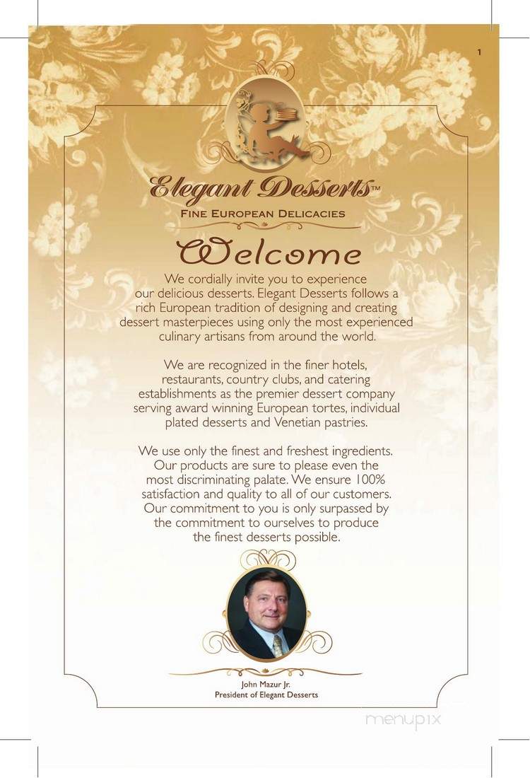 Elegant Desserts - Lyndhurst, NJ menu_pic