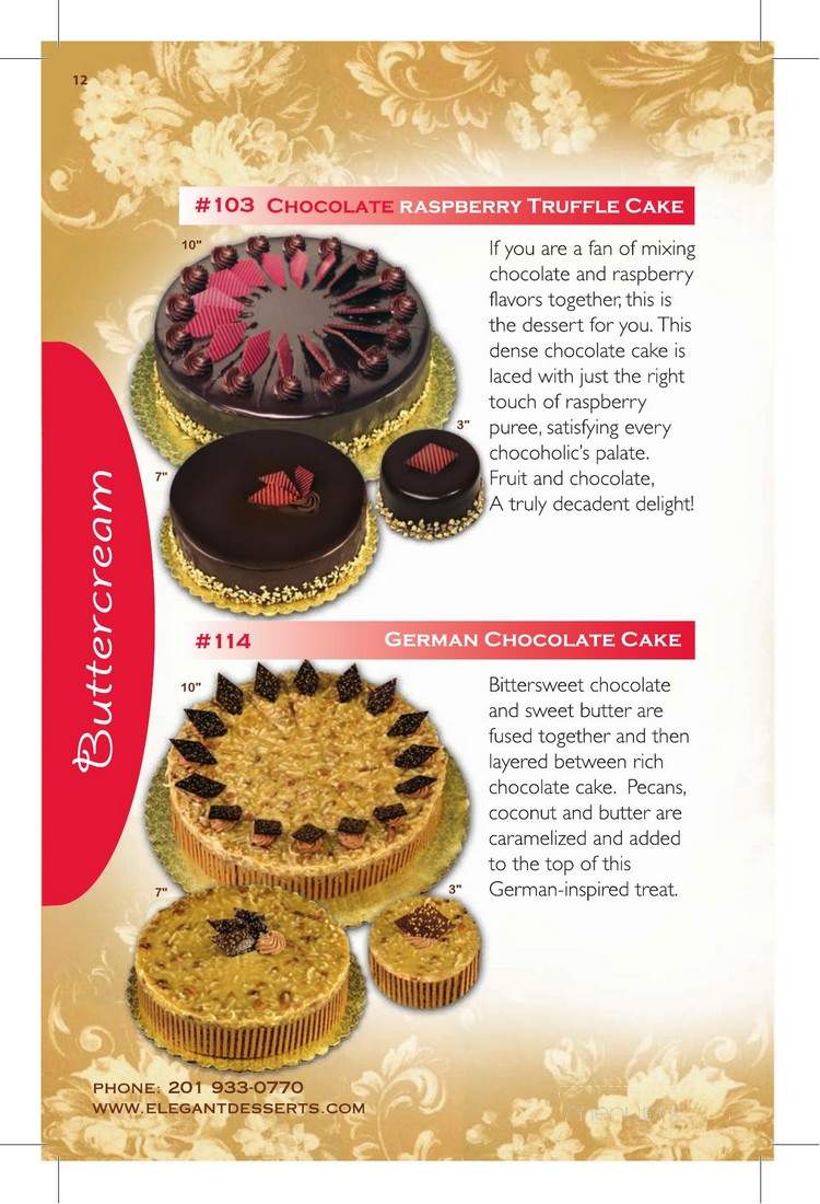 Elegant Desserts - Lyndhurst, NJ menu_pic