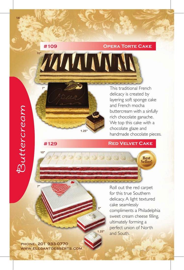 Elegant Desserts - Lyndhurst, NJ menu_pic