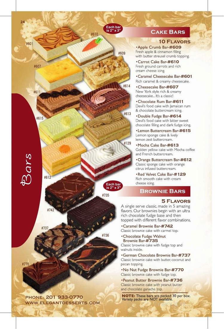 Elegant Desserts - Lyndhurst, NJ menu_pic
