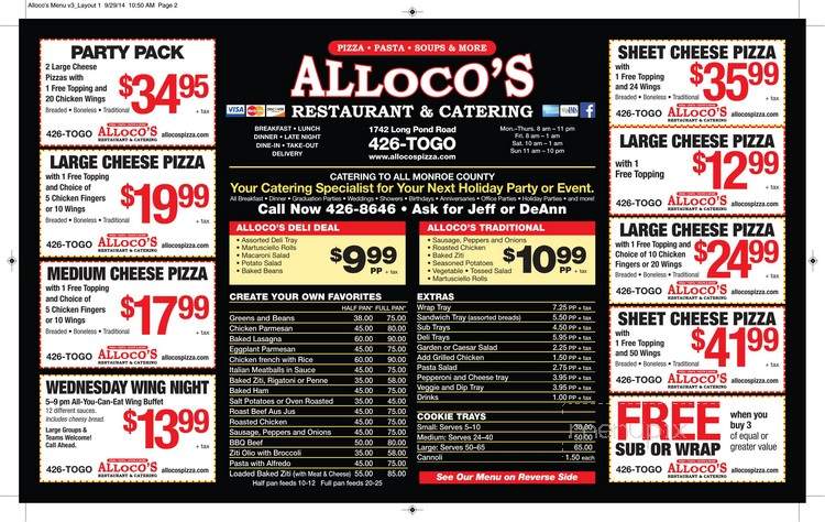 Alloco's Restaurant and Catering - Rochester, NY