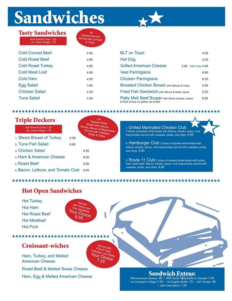 Route 11 Diner - Carlisle, PA menu_pic