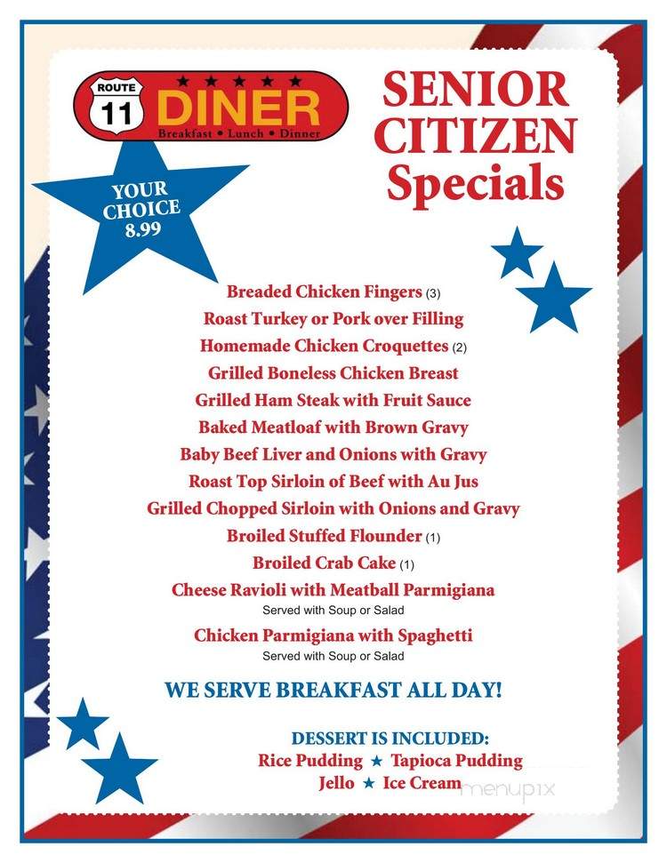 Route 11 Diner - Carlisle, PA menu_pic
