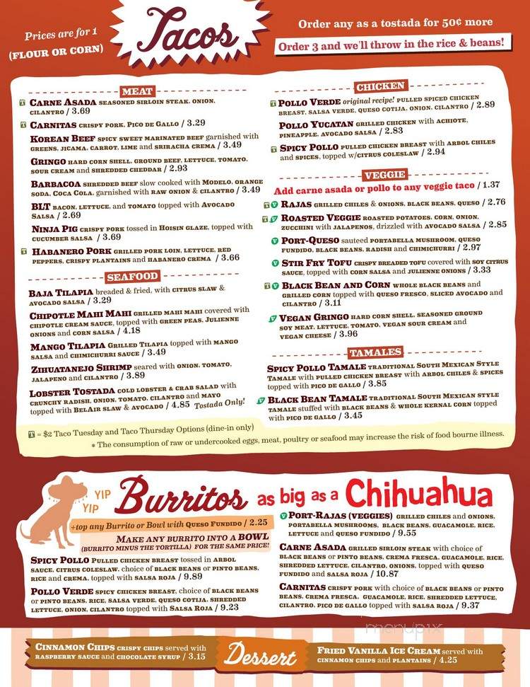 BelAir Cantina - Milwaukee, WI menu_pic