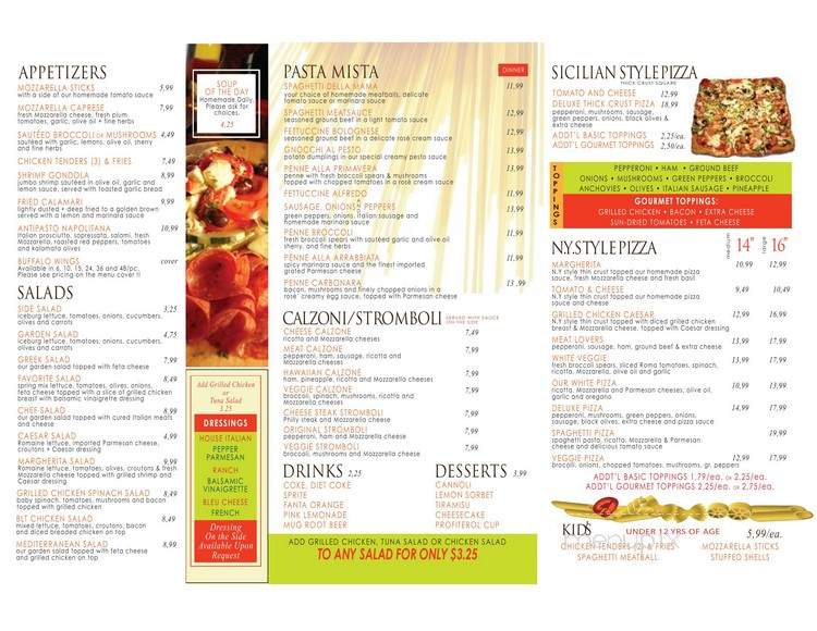 Margherita's Pizza - Bel Air, MD menu_pic