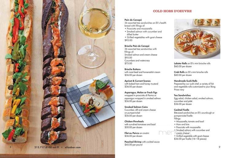 Eli's Essentials - New York, NY menu_pic