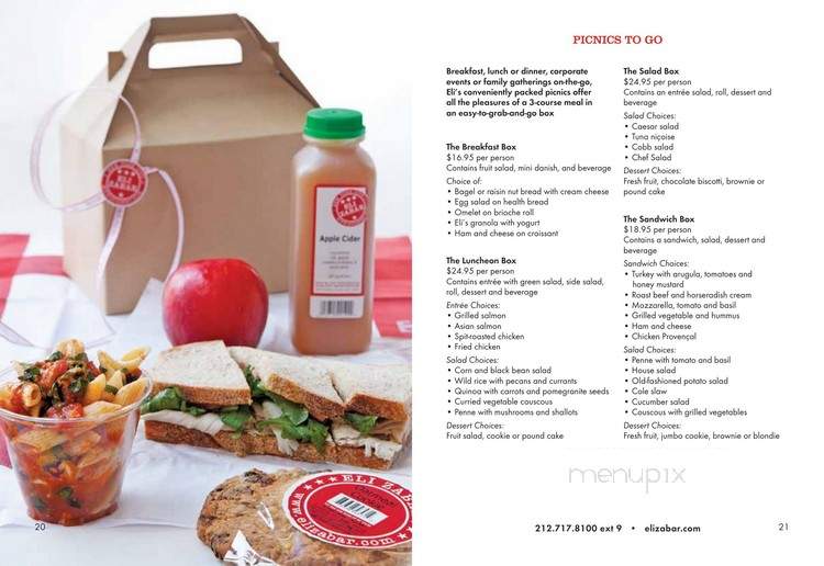 Eli's Essentials - New York, NY menu_pic