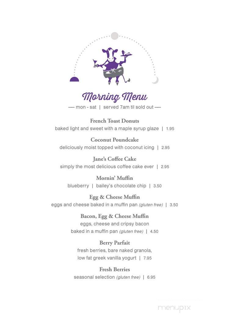 The Purple Cow - Hilton Head Island, SC menu_pic