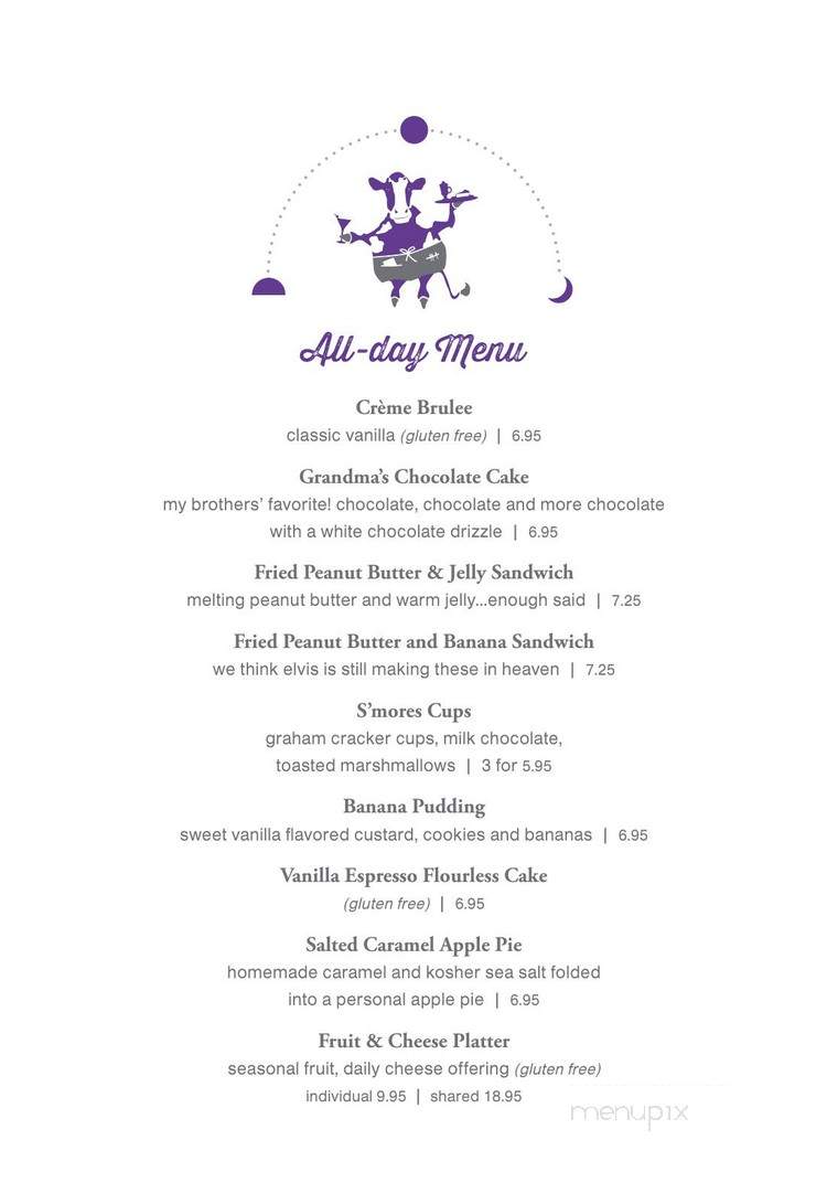 The Purple Cow - Hilton Head Island, SC menu_pic
