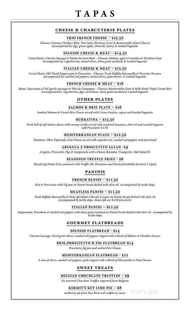 Vinos On Las Olas - Fort Lauderdale, FL menu_pic