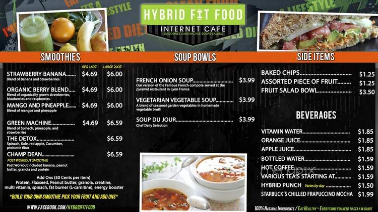 Hybrid Fit Food - Kennesaw, GA menu_pic