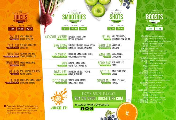 Juice It - St Johns, FL menu_pic