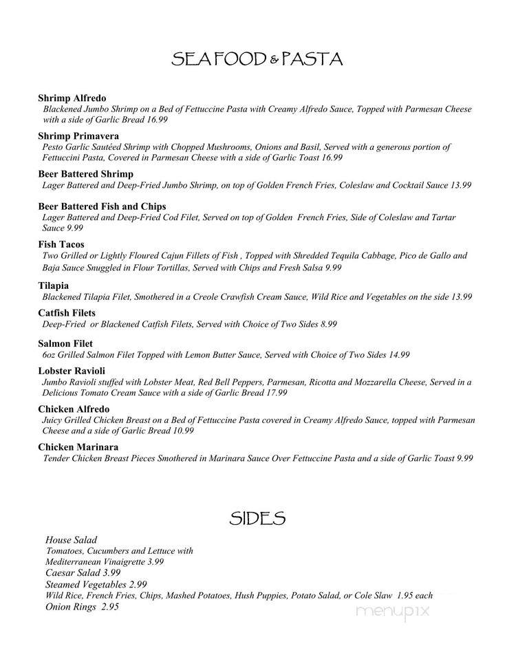 Khalil's Pub & Grill - Little Rock, AR menu_pic