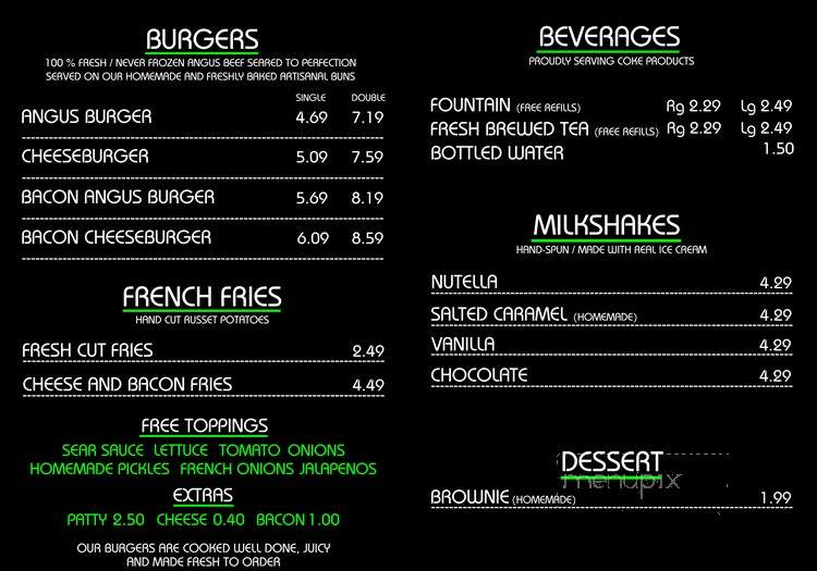 The Sear Shack - Collierville, TN menu_pic