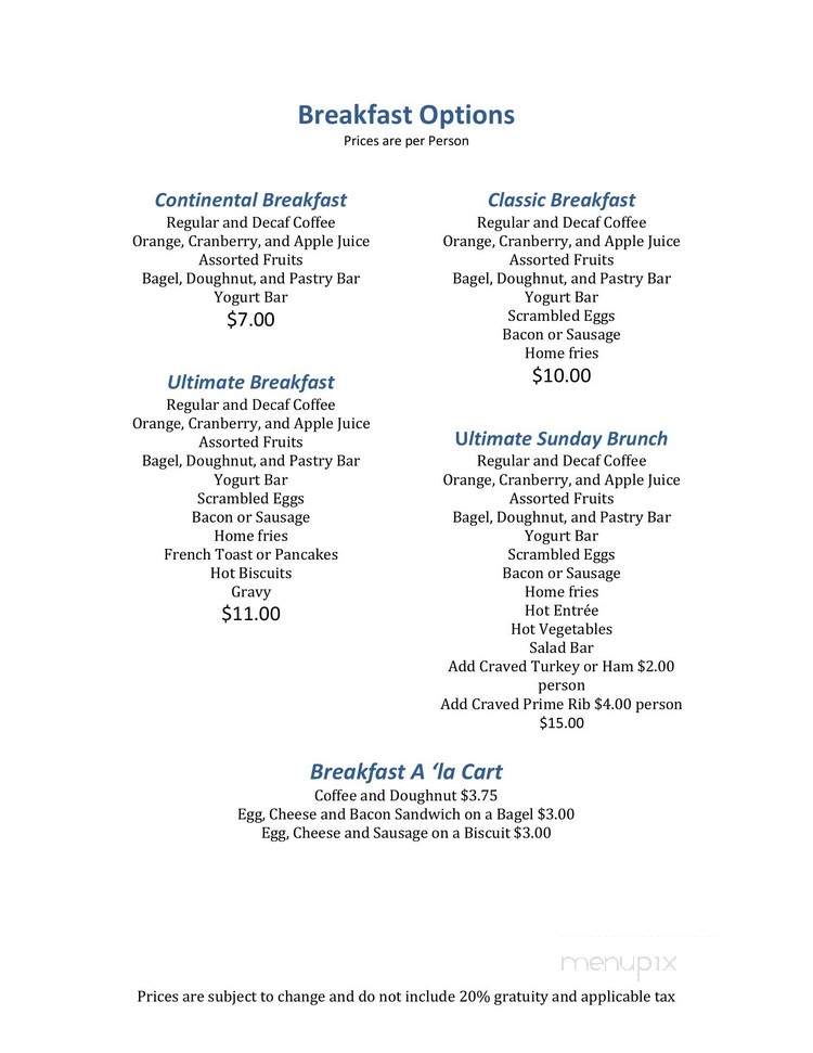 Silver Tee - Hamilton, OH menu_pic