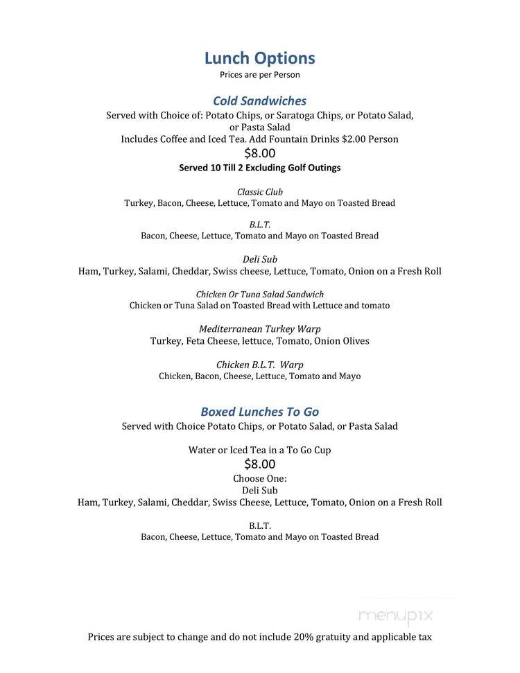 Silver Tee - Hamilton, OH menu_pic