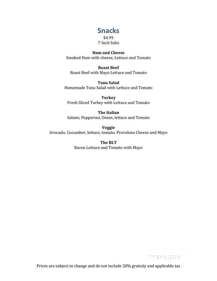 Silver Tee - Hamilton, OH menu_pic