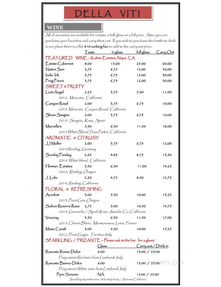 Della Viti - Ames, IA menu_pic