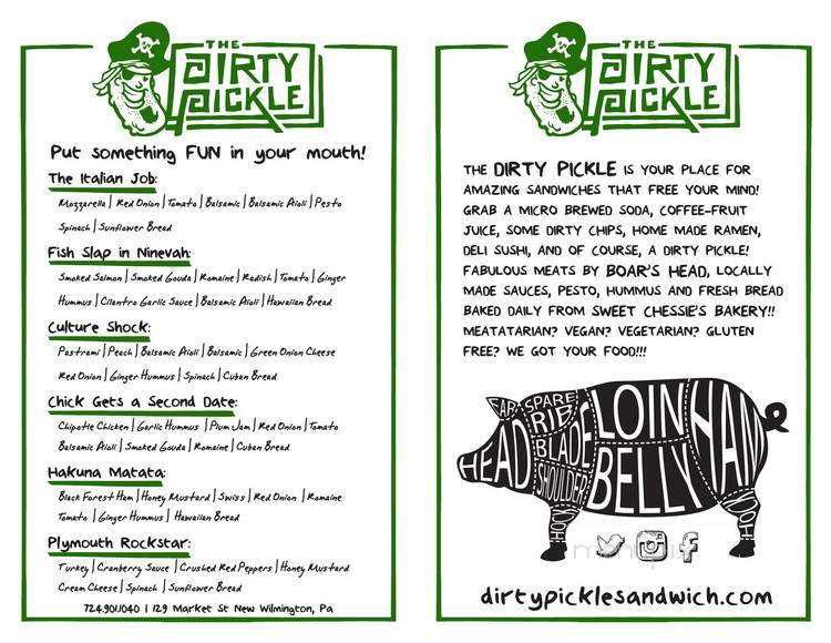 The Dirty Pickle - New Wilmington, PA menu_pic