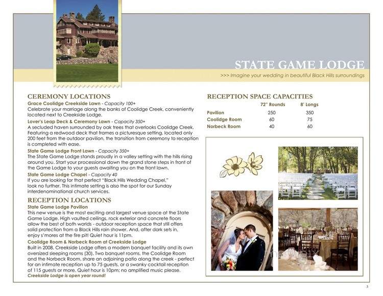 Legion Lake Lodge - Custer, SD menu_pic