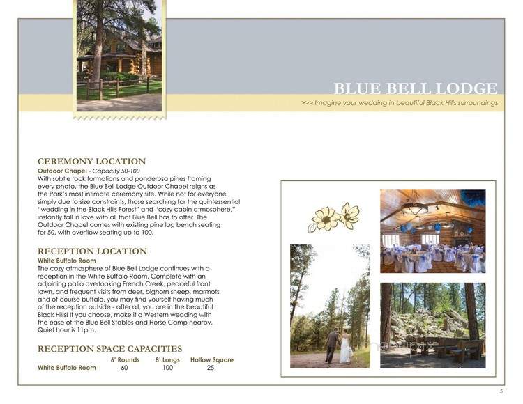 Legion Lake Lodge - Custer, SD menu_pic