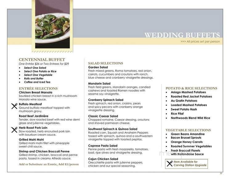 Legion Lake Lodge - Custer, SD menu_pic
