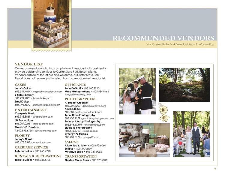 Legion Lake Lodge - Custer, SD menu_pic