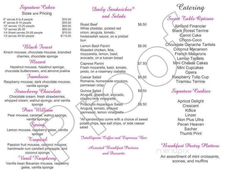 Dolcetti Pastry - Park Ridge, IL menu_pic